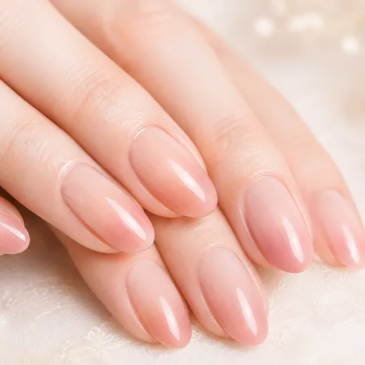 くすみカラーを重ねたニュアンスデザインのネイル